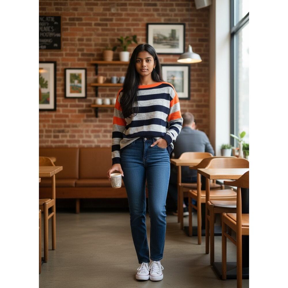 J. Crew Collection Featherweight Cashmere Boatneck Sweater Ash Navy Poppy Size S